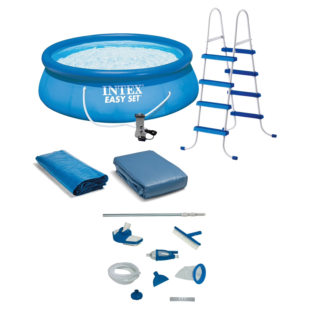 15 x48" Inflatable Pool with Ladder, Pump and Maintenance Kit D685767