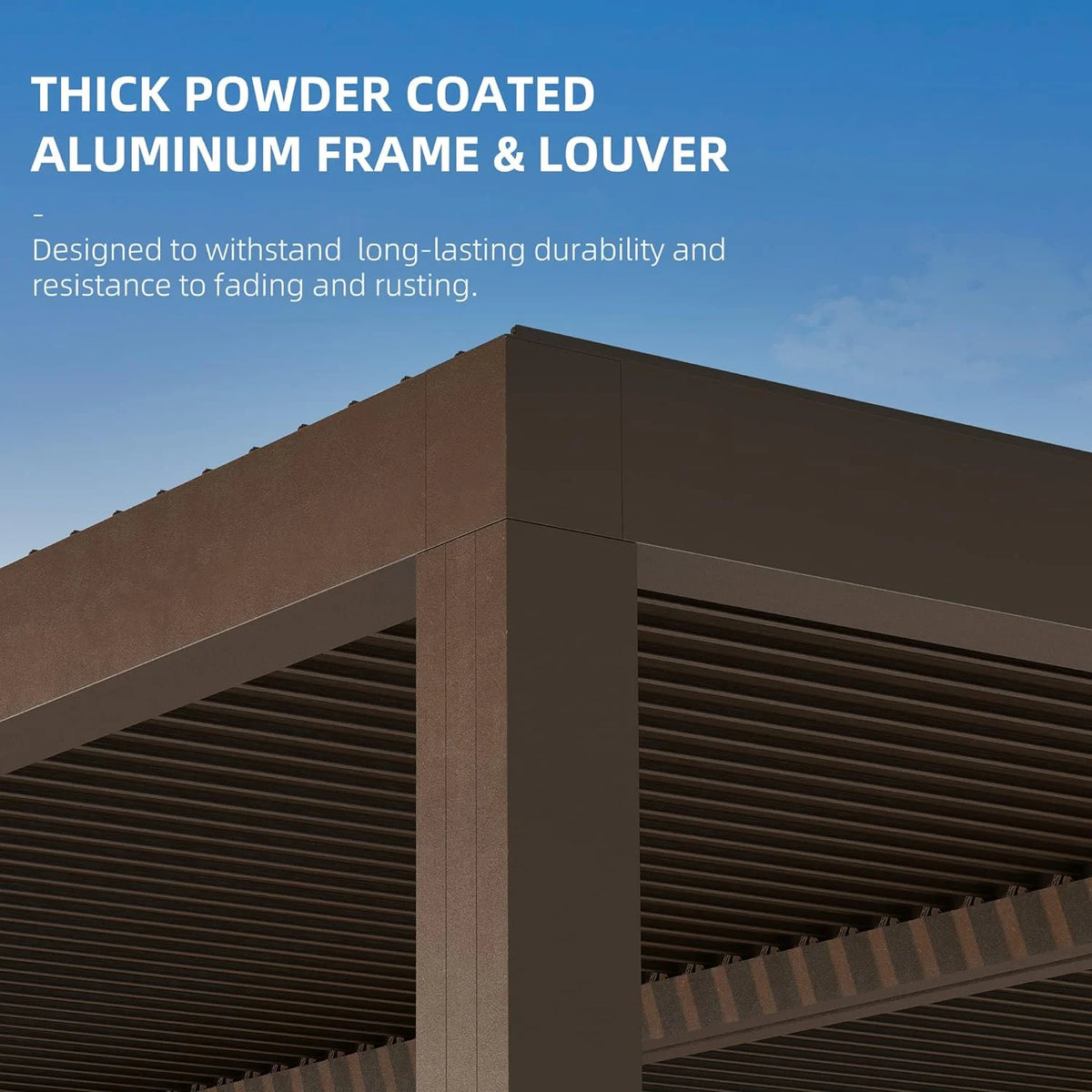 10' × 14' Aluminum Louvered Pergola Q515