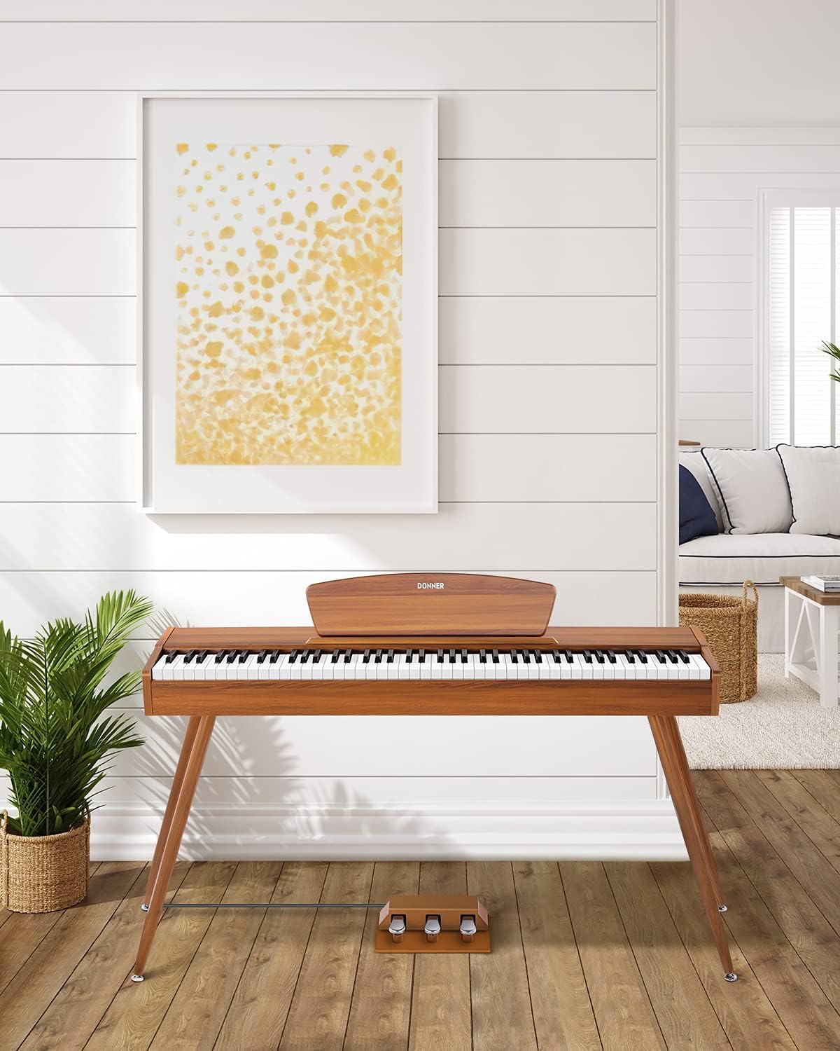 88 Key Weighted Digital Piano with Stand, Triple Pedal and MIDI V23793