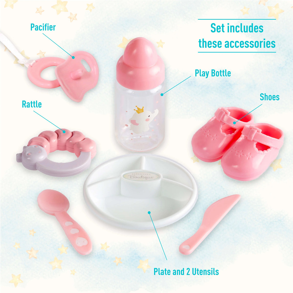 15" Soft Body Baby Doll Gift Set Z892