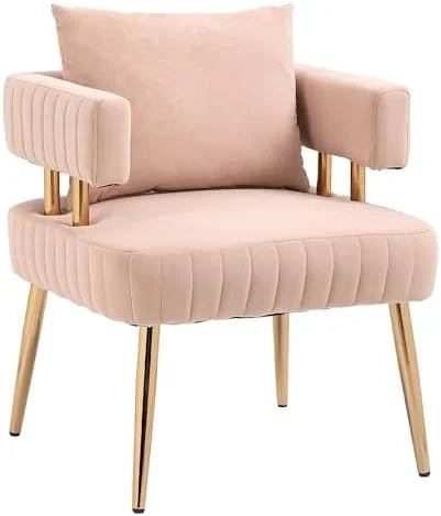 Velvet Small Accent Chair Set of 2 Orange Z396675