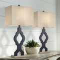 Set of 2 Black Table Lamps A6677