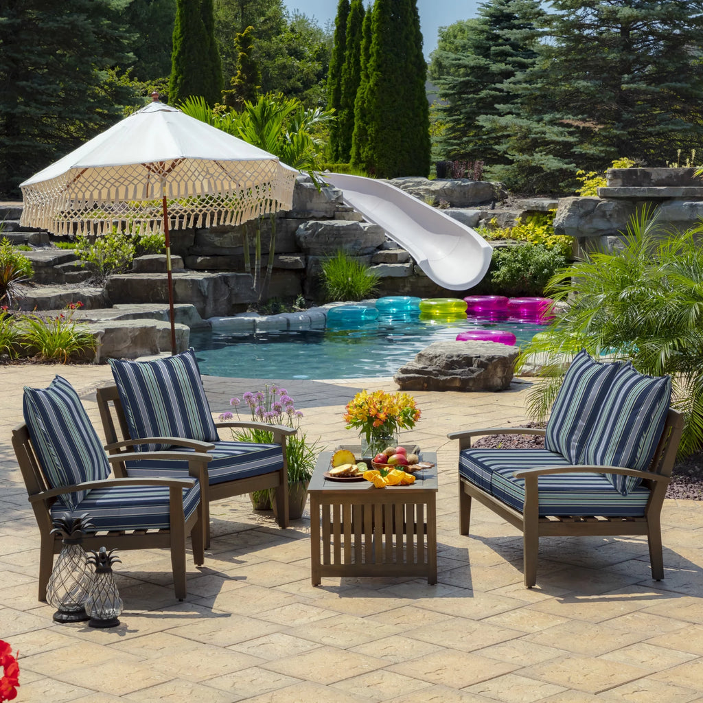 Rain-Proof Fade Resistant Outdoor Deep Seat Cushion Set G456