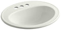 Dune Drop-In Bathroom Sink with 4 In. Centerset Faucet Holes K3613