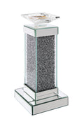 Set of Two Clear Glass Candle Holder with Faux Crystals V559