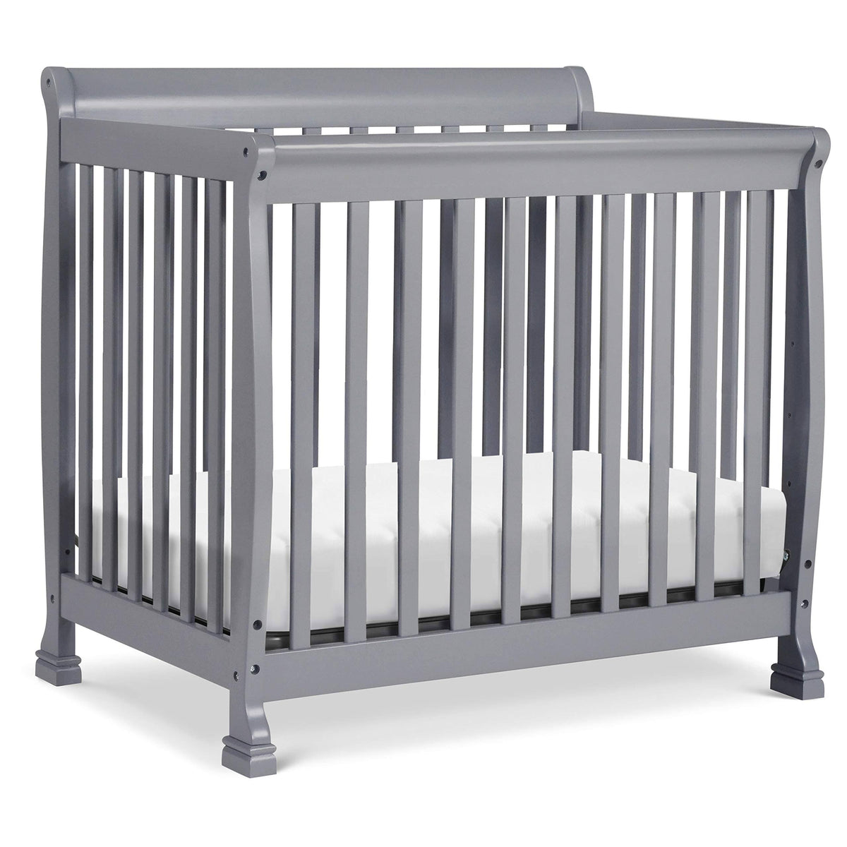 Gray 2-in-1 Mini Crib and Twin Bed R2254