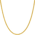 24k Real Gold Plated Rope Chain Necklace C65033