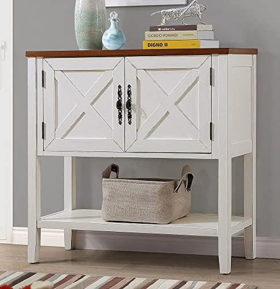 Console Table with 3 Cabinets and 1 Open P30014