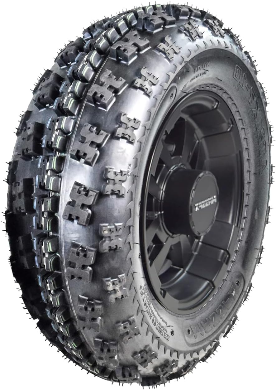 21x7-10 ATV Front Tire & 10x5 4/156 Black Wheel Kit (2 Pack) X693