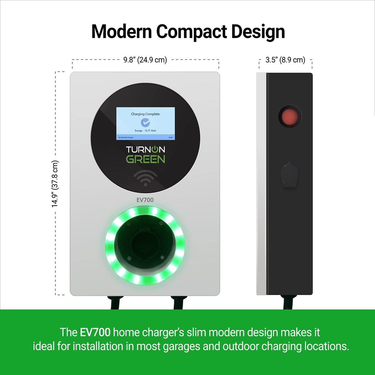 Level 2 Smart Electric Vehicle Charger with LCD Touchscreen N8770