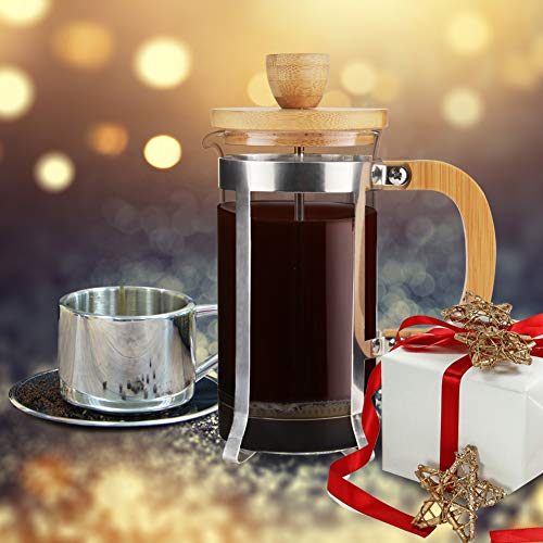 34 oz French Press Coffee Maker with Bamboo Lid A382591