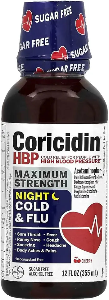 Nighttime Multi-Symptom Cold Liquid Cherry 12 Fl Oz Pack of 3 B6853