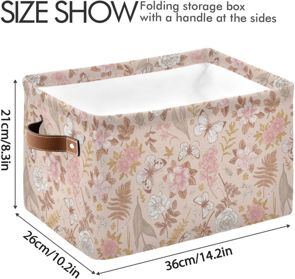 Foldable Canvas Laundry Basket with Handles 1 Pack A947871