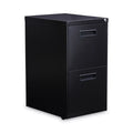 Black Two-Drawer Metal Pedestal File B9202