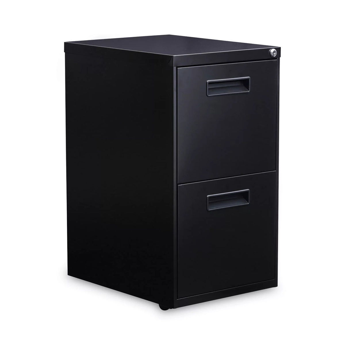 Black Two-Drawer Metal Pedestal File B9202