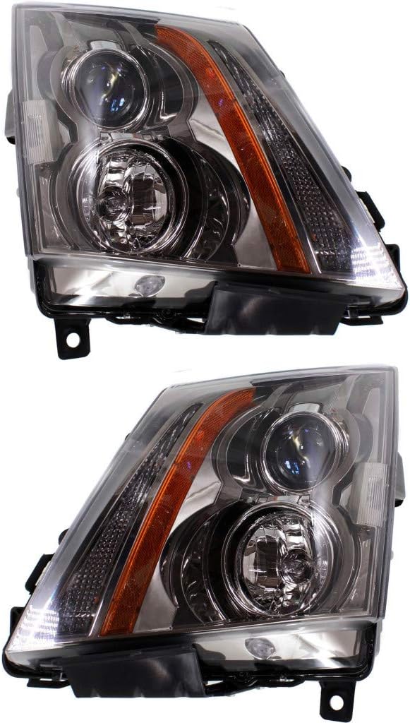 Headlight Assembly Pair for Cadillac CTS 2008-2014 Halogen U997707