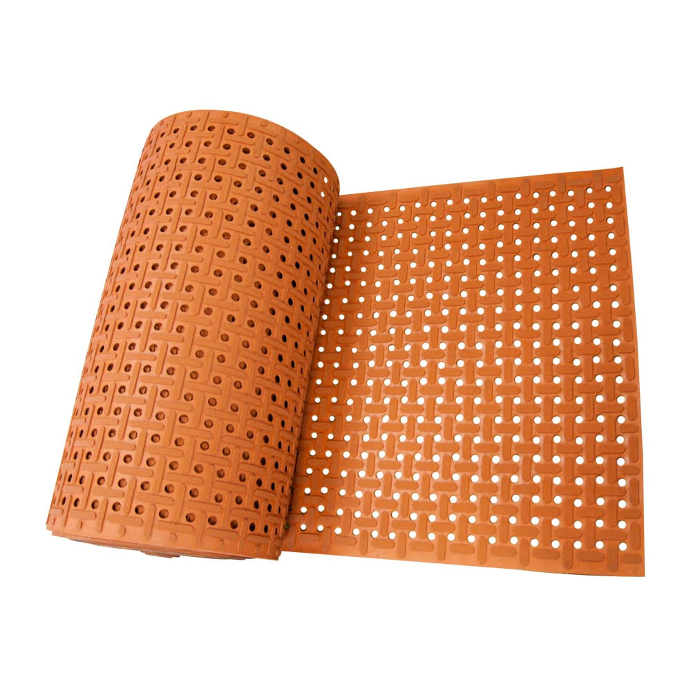 3/8 in x 34 in x 6 ft Red Non-Slip Nitrile Rubber Matting C680677