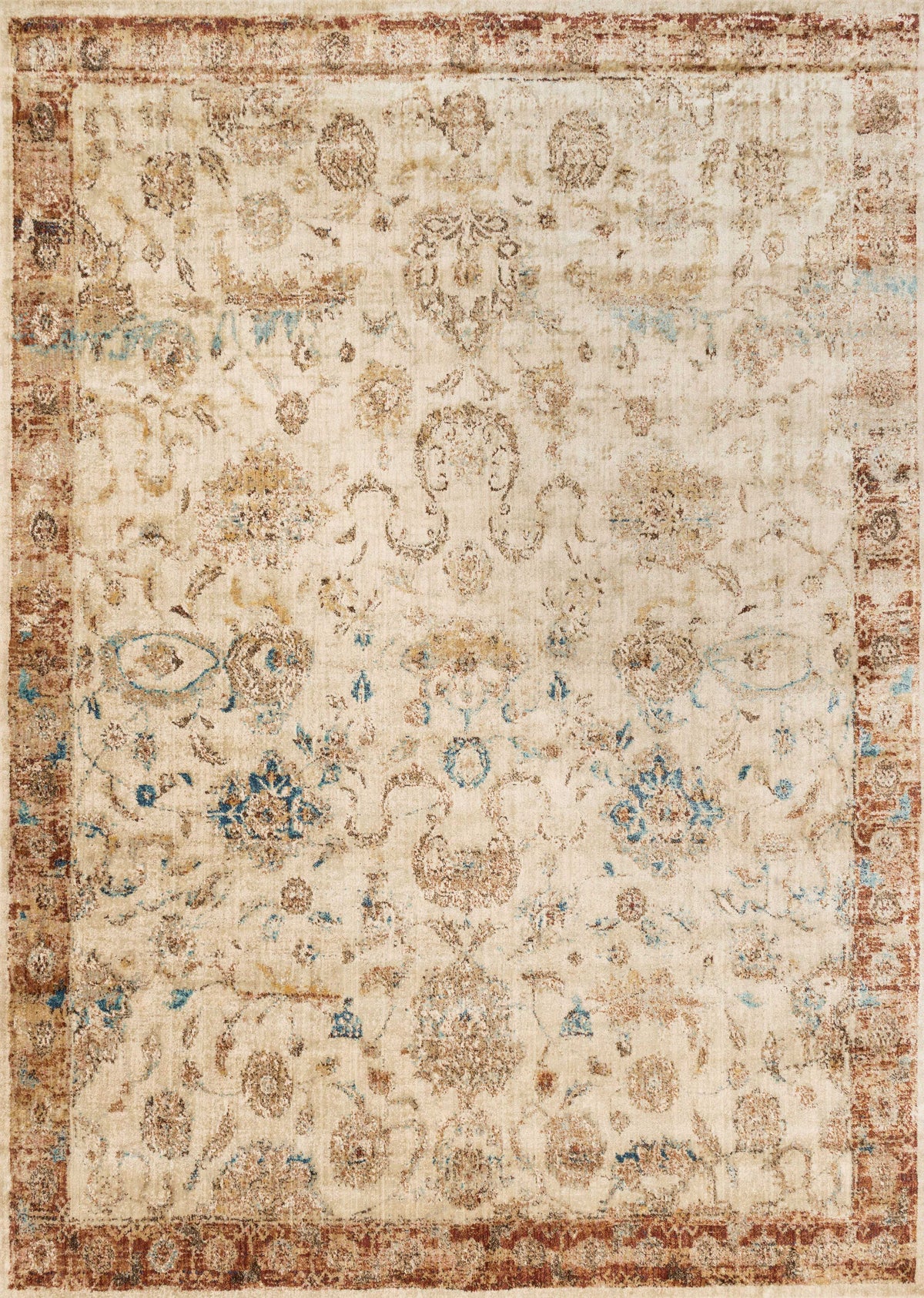 Ant. Ivory Rust 7'10 x 7'10 Rug R134