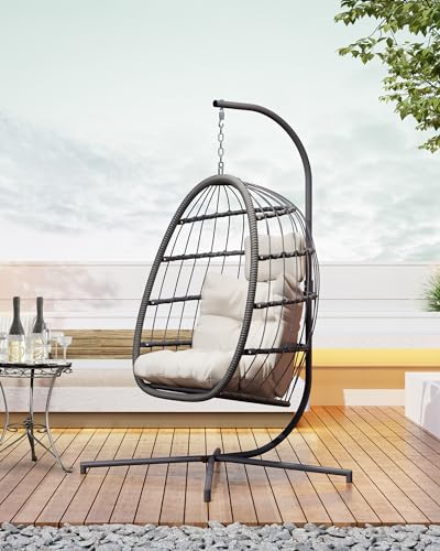 Hanging Egg Chair with Stand Cushion X443