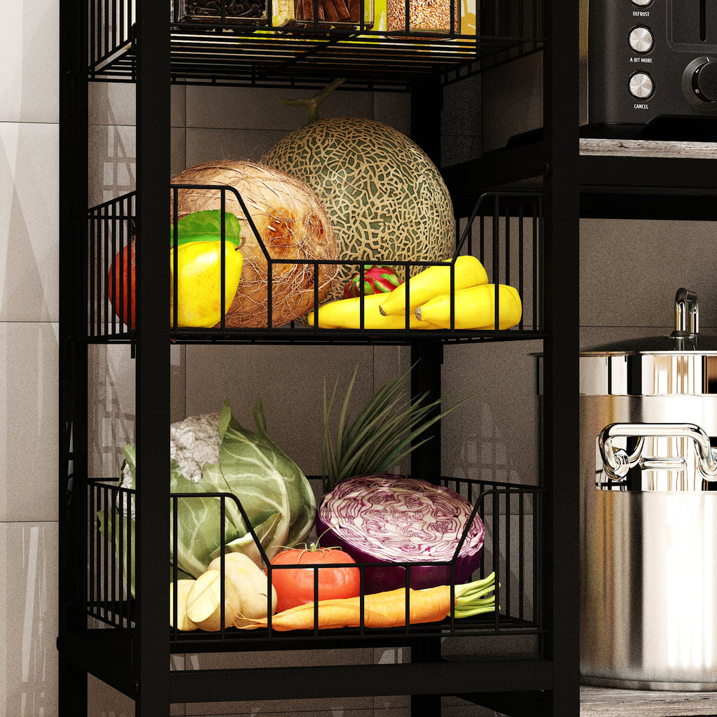 5-Tier Kitchen Bakers Rack with Baskets C9297
