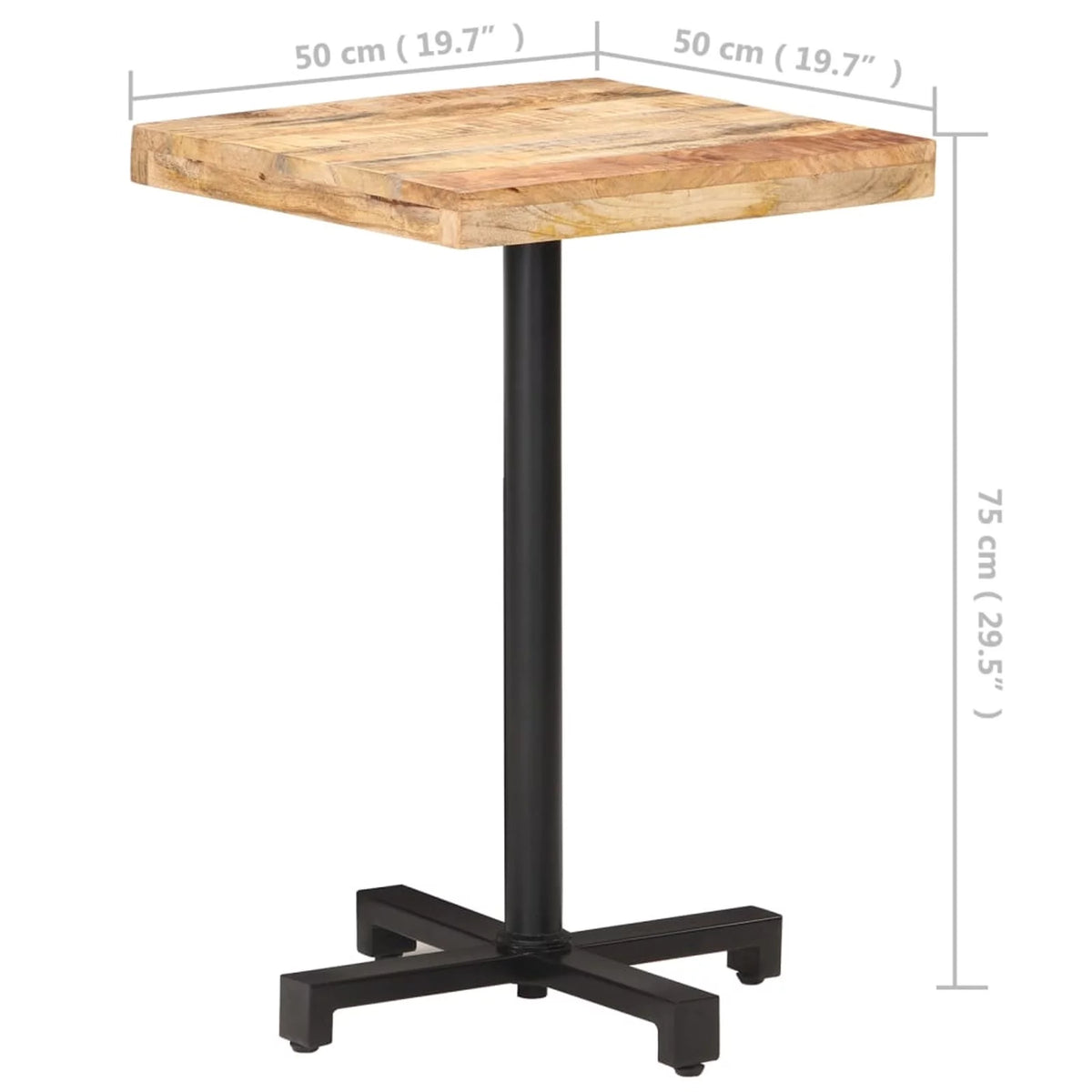 Bistro Table Rough Mango Wood I529