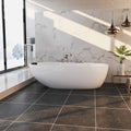 59 Freestanding Oval Whirlpool Bathtub with Faucet I5766