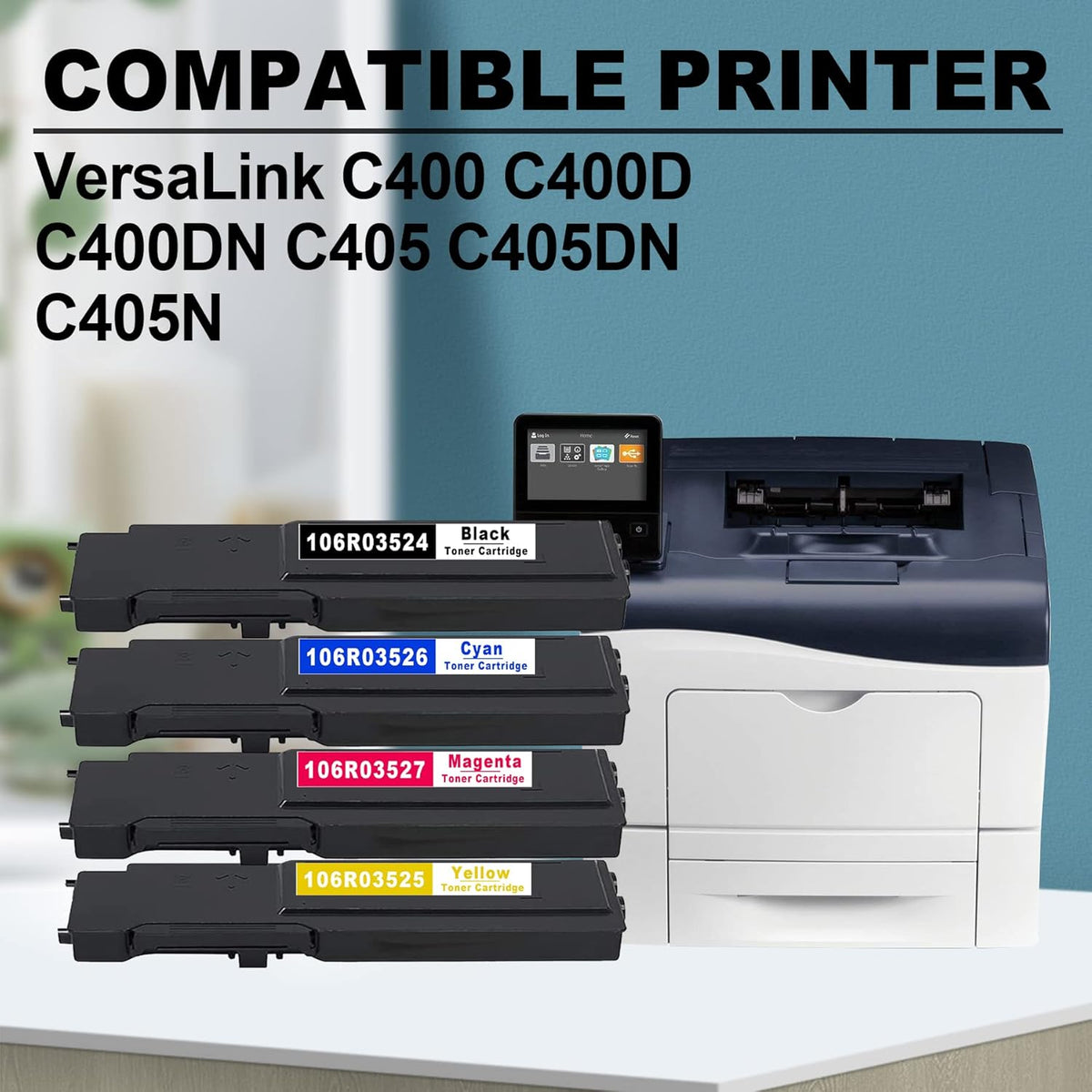 5 PK Toner Cartridge for Xerox C400 C405 Printer Z5977
