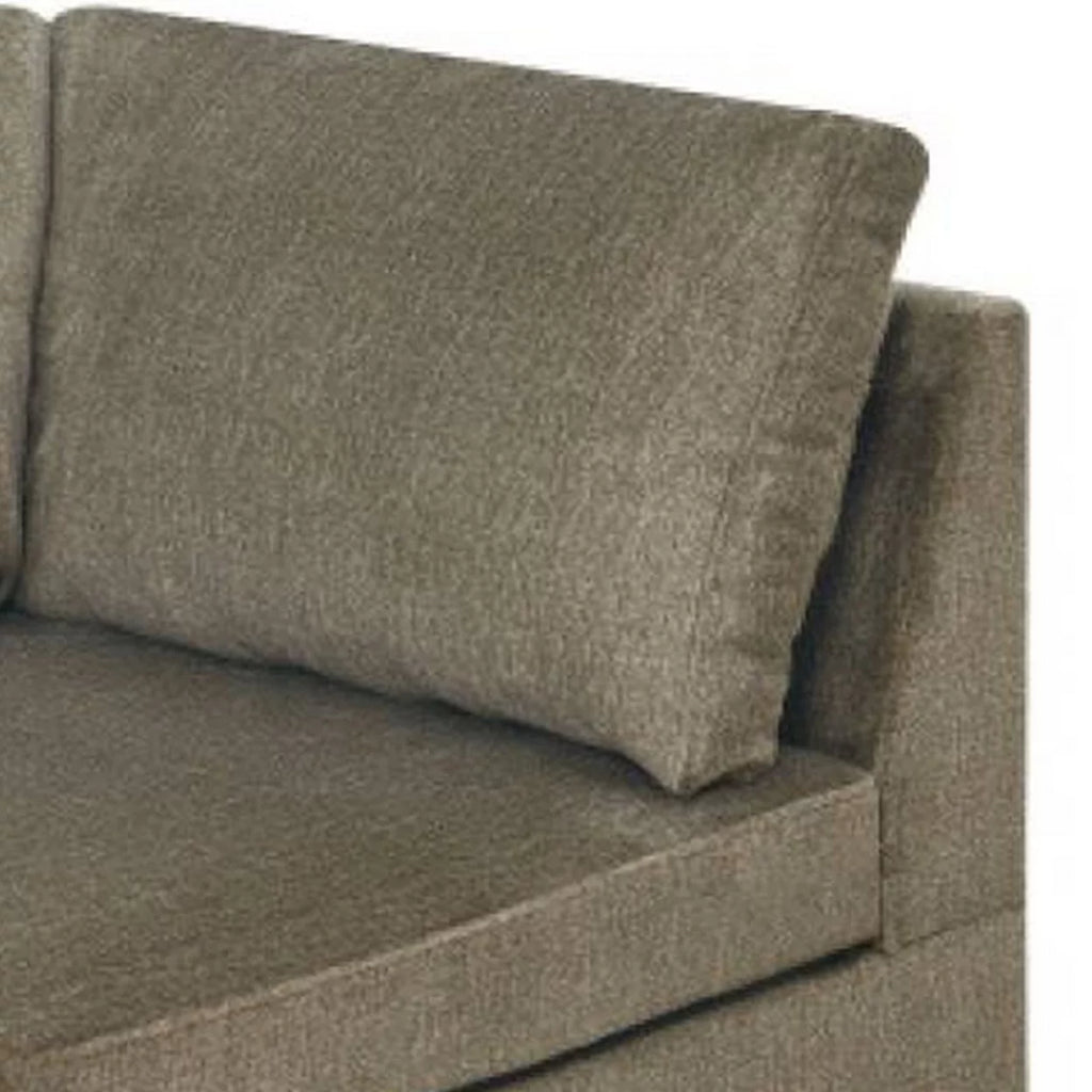 37 Inches Fabric Upholstered Wooden Corner Wedge O6450