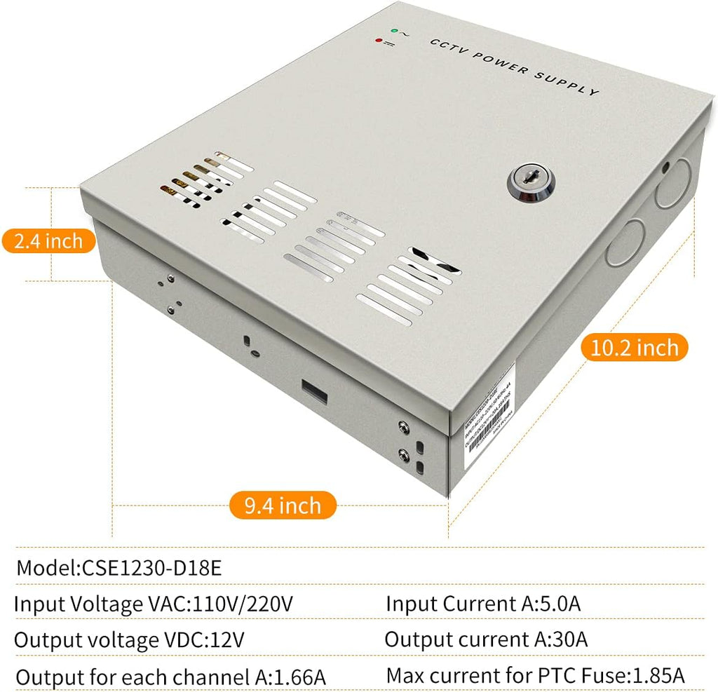 CCTV Power Supply 18 Channel 12V 20A R895308