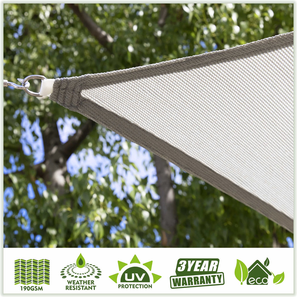 6' x 12' Rectangle Gray Sun Shade Sail Canopy I102019