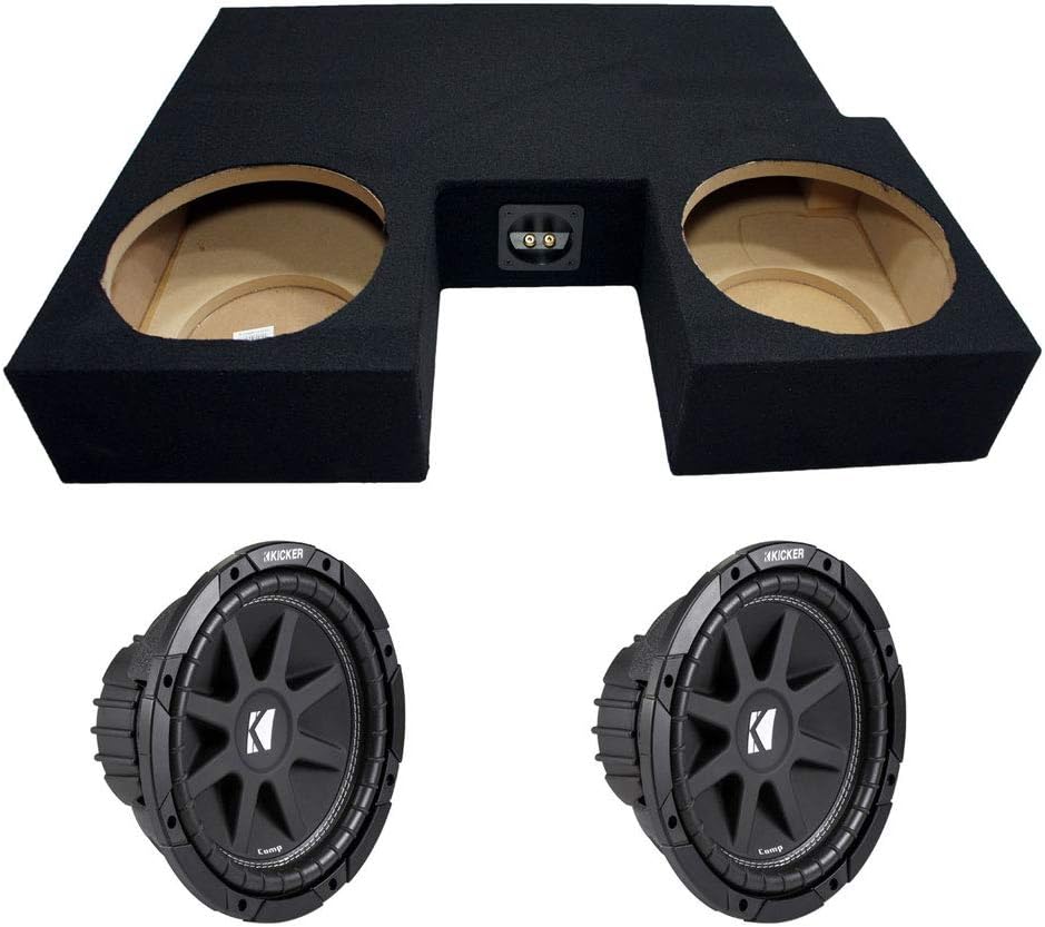 Toyota Tundra 07-12 Double Cab Truck Dual 10 Subwoofer Sub Box Enclosure 600 Watts Peak F668