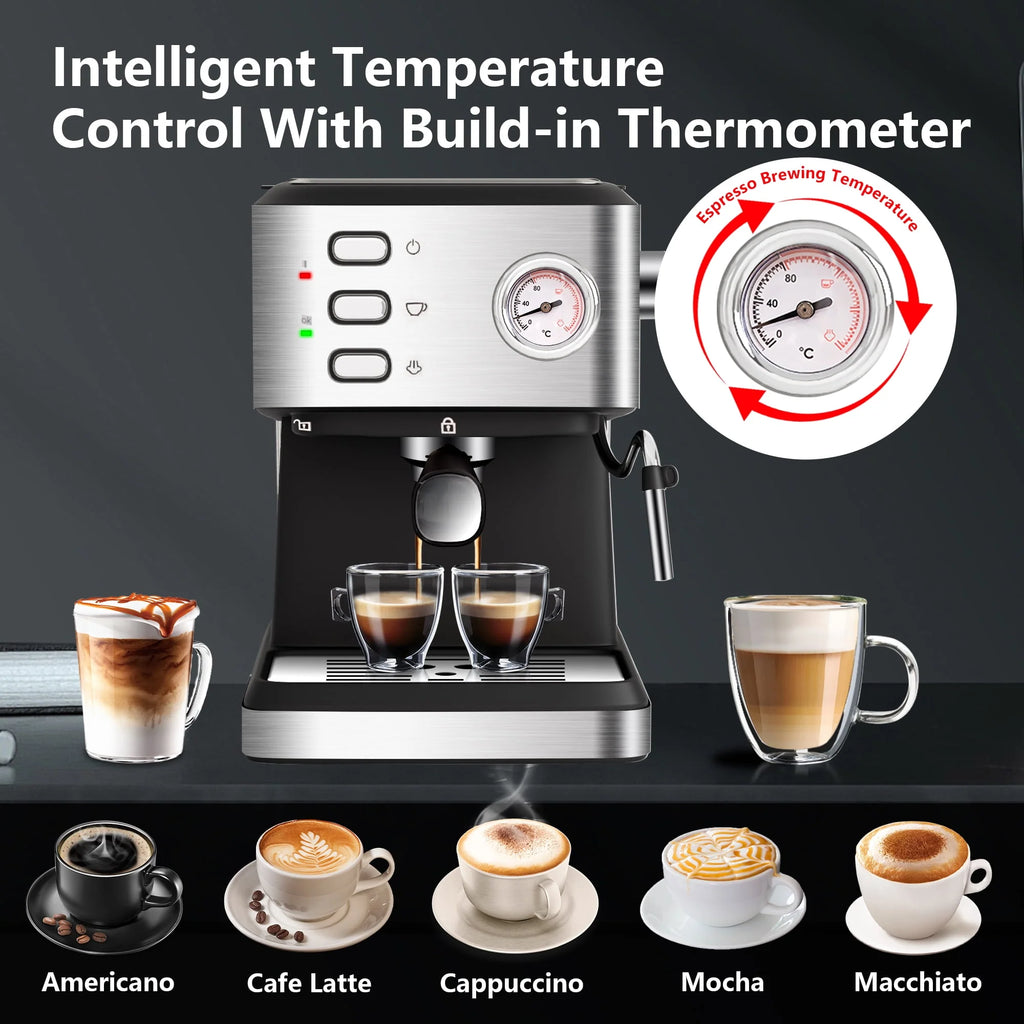 20 Bar Espresso Machine with Milk Frother S8393