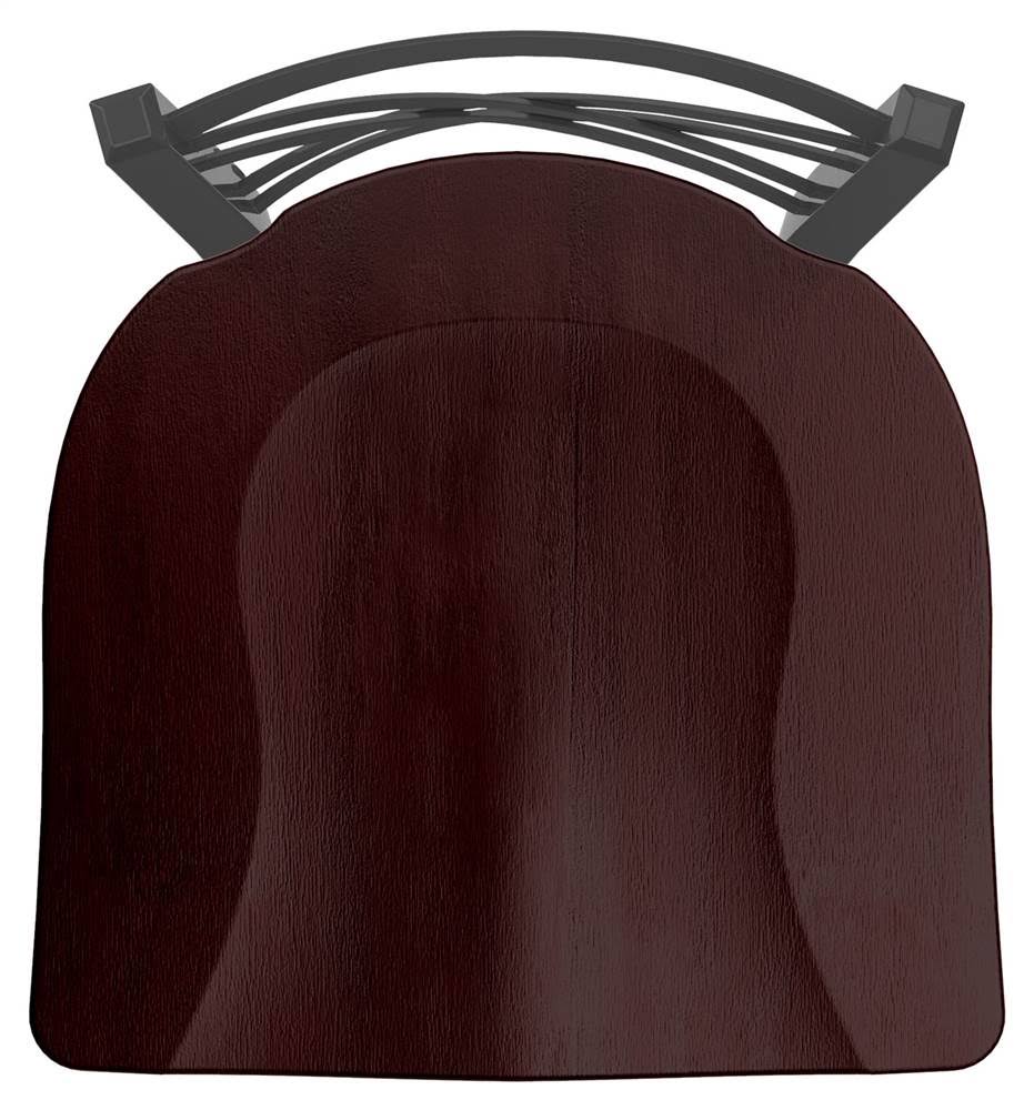 18x22 Chair with Pewter Finish, Dark Cherry Maple Seat X38929
