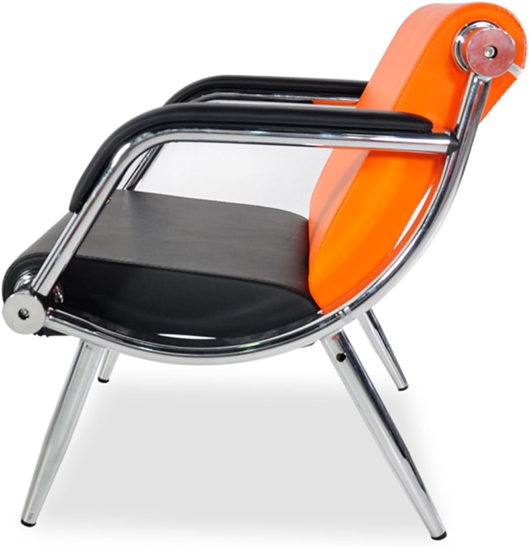 Orange And Black PU Leather Reception Chair T286
