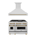 48 In. Dual Fuel Range and Range Hood in Stainless Steel W26548