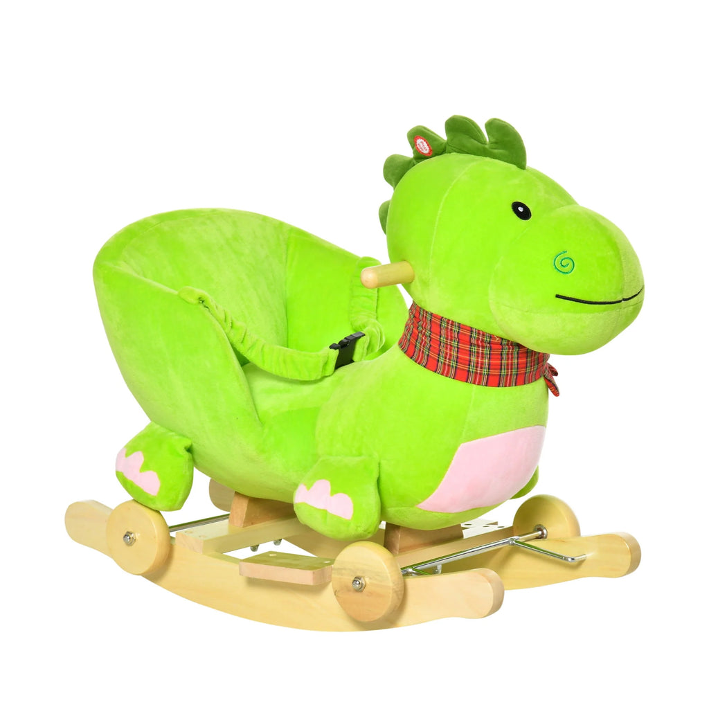 Pink Plush Rocking Unicorn Ride On Toy U5674