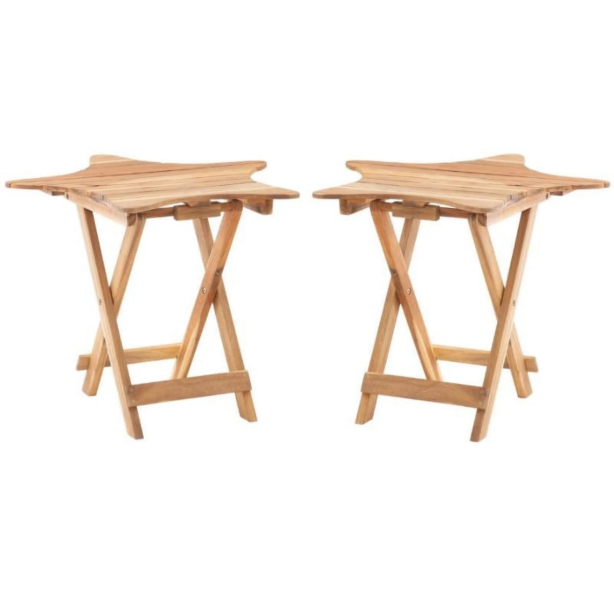 Wood Outdoor Folding Table Set of 2 C3604