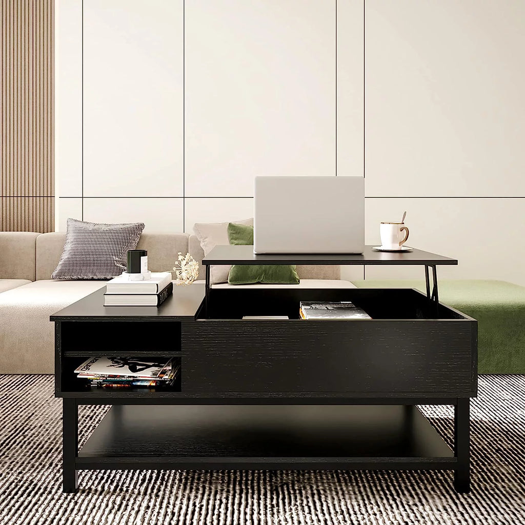 42" Black Lift Top Coffee Table Q35312