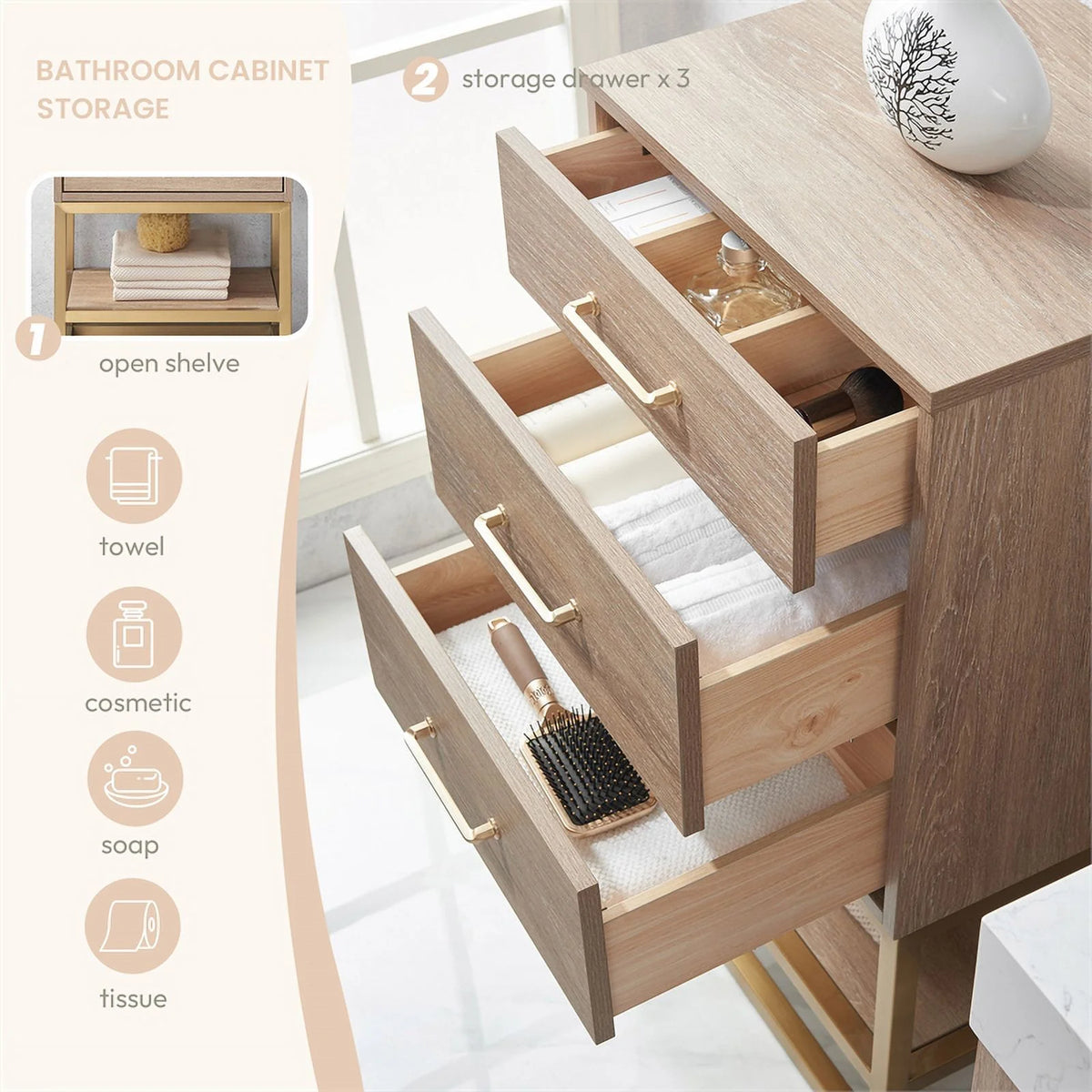 Oak Engineered Wood Storage Cabinet P8216