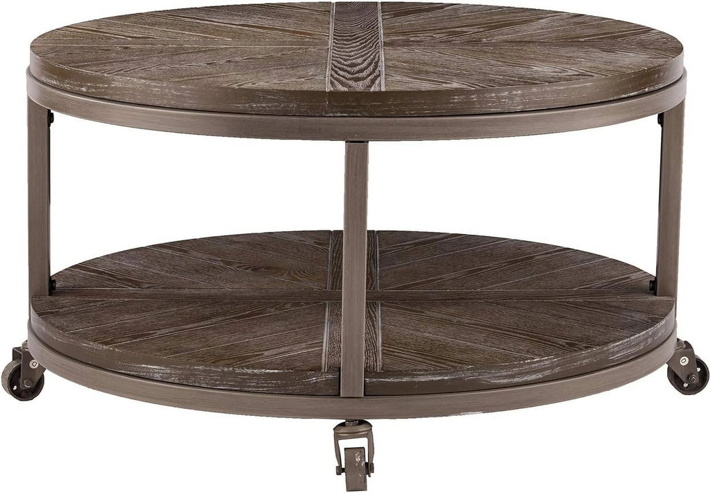 Round Industrial Coffee Table F215586