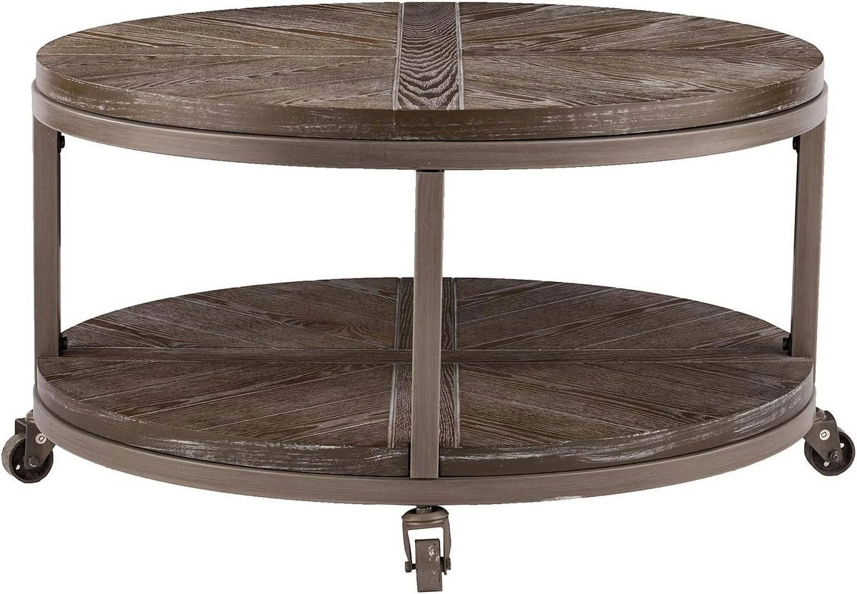 Round Industrial Coffee Table F215586