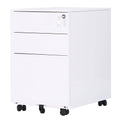 White Metal File Cabinet with Three Drawers H5626