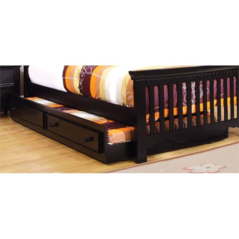 Black Solid Wood Trundle Z590