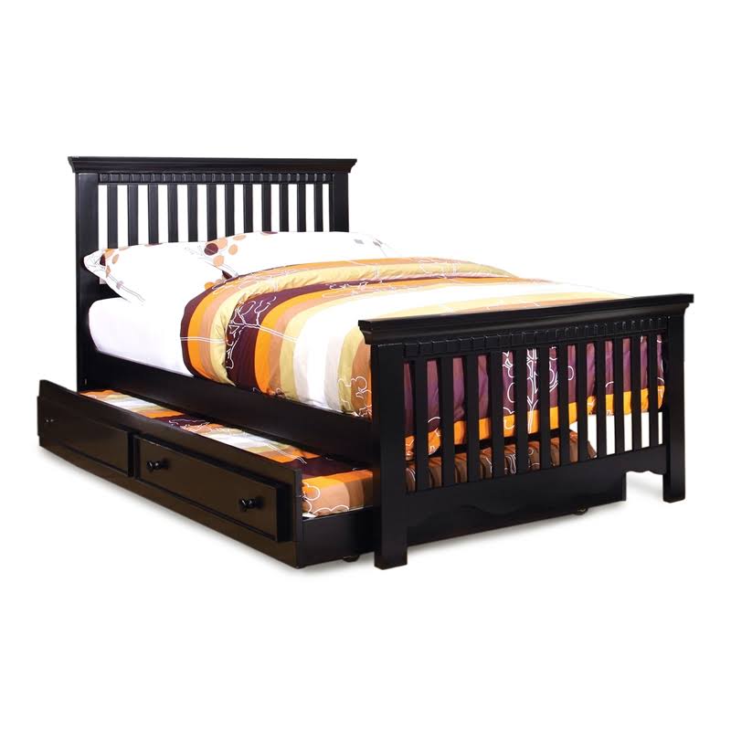 Black Solid Wood Trundle Z590