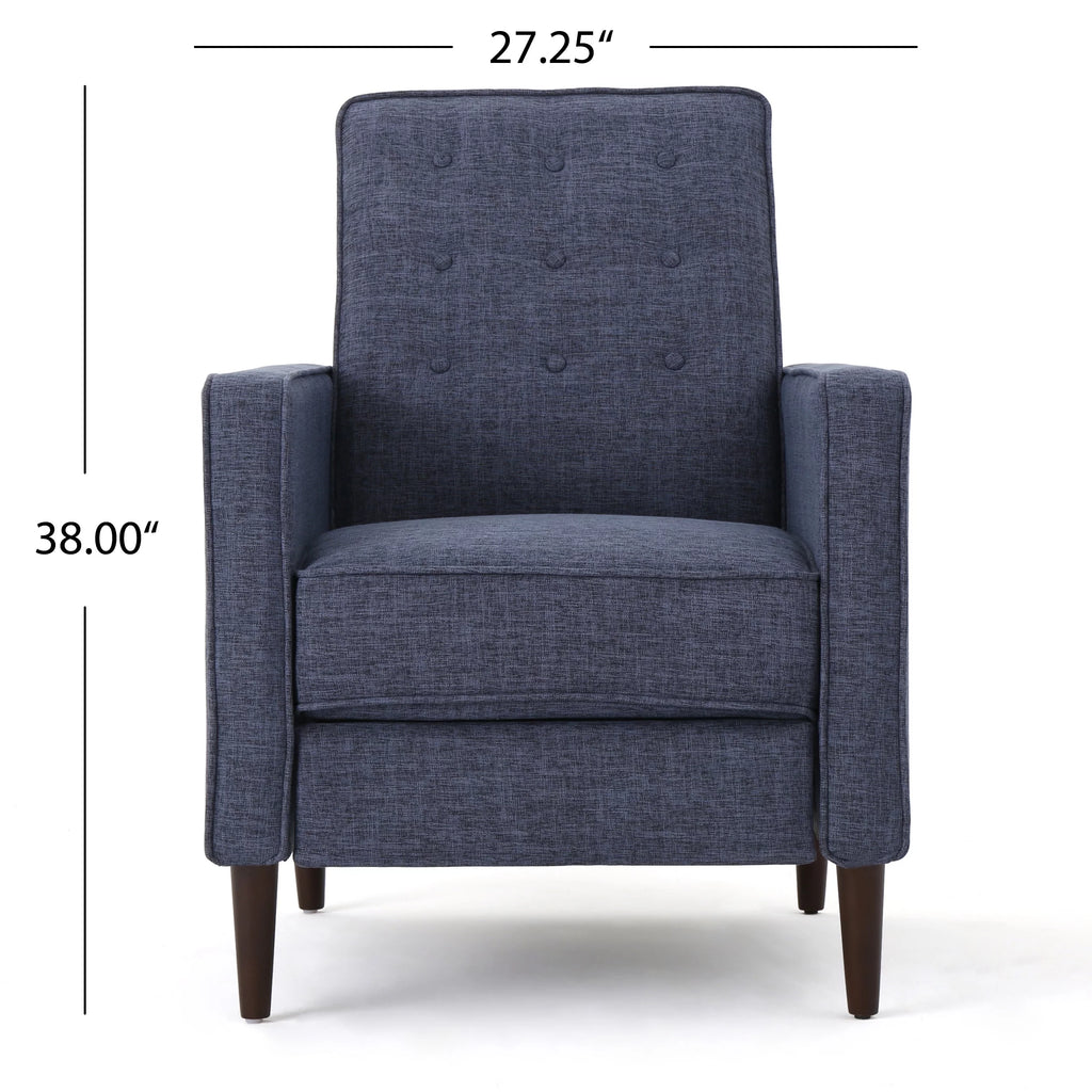 Dark Blue Tufted Recliners Set of 2 K73946