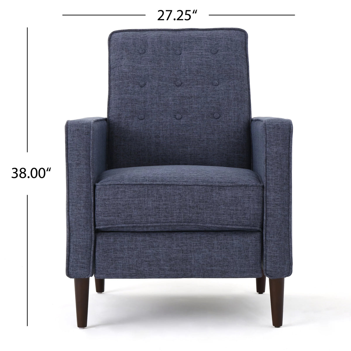 Dark Blue Tufted Recliners Set of 2 K73946