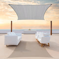 6' x 12' Rectangle Gray Sun Shade Sail Canopy I102019