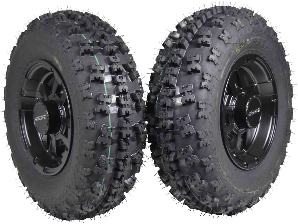 21x7-10 ATV Front Tire & 10x5 4/156 Black Wheel Kit (2 Pack) X693