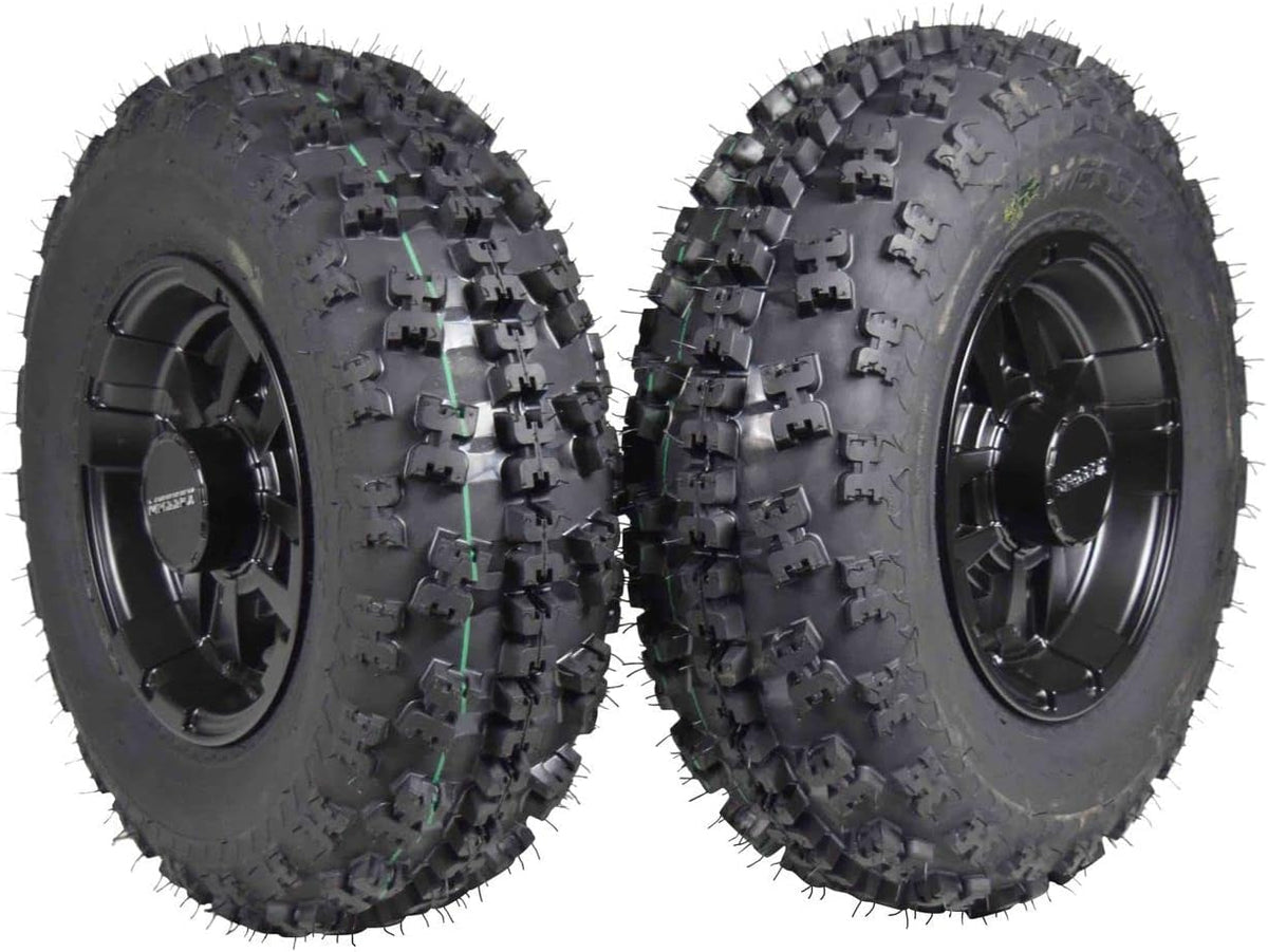 21x7-10 ATV Front Tire & 10x5 4/156 Black Wheel Kit (2 Pack) X693
