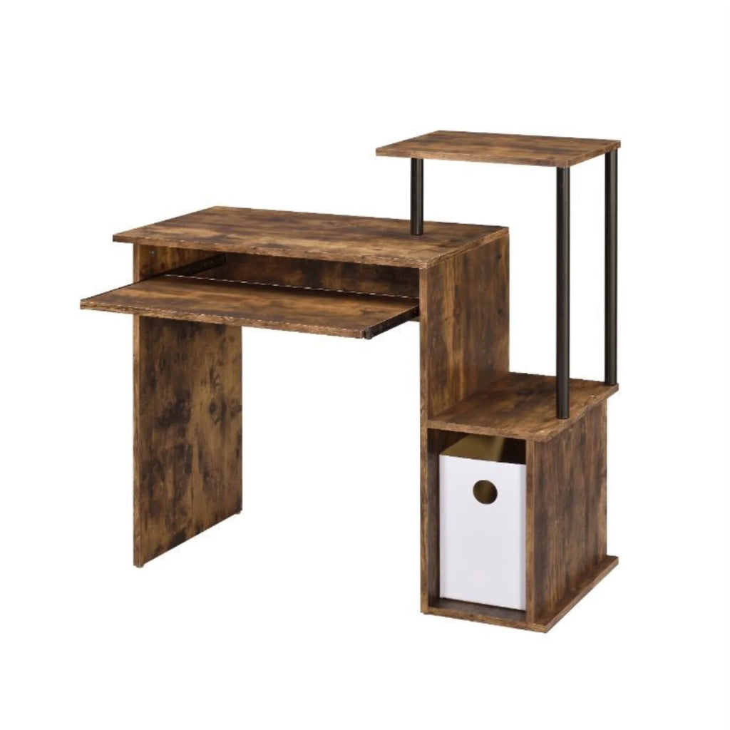 Weathered Oak & Black Finish Computer Desk K6619